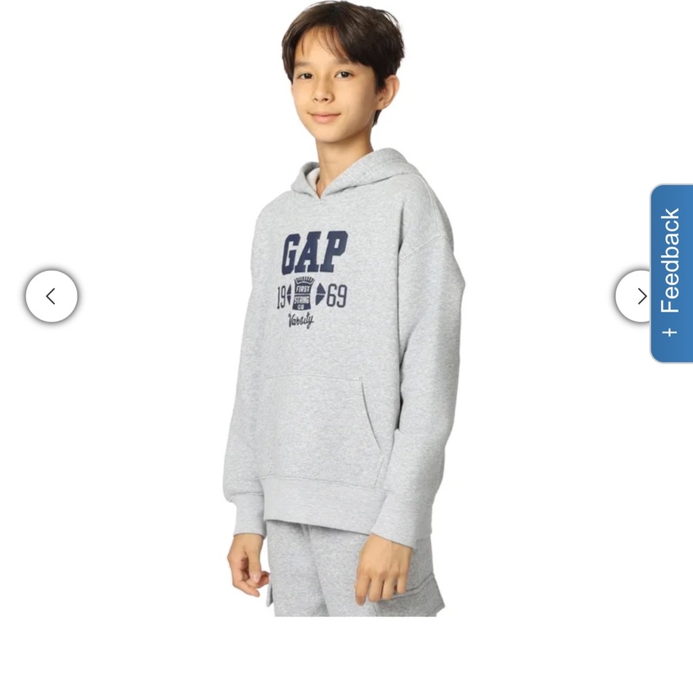 GAP Kids Gray Hoodie fleece Size S 7/8 NEW